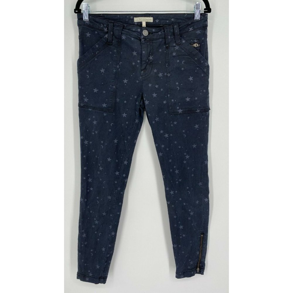 Joie Star and Moon Print Park Skinny Jeans Women's Size 29 Mid Rise Stretch Blue